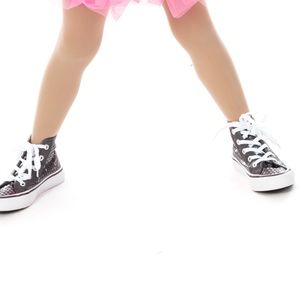 Hip hop shoes gray/silver sequin